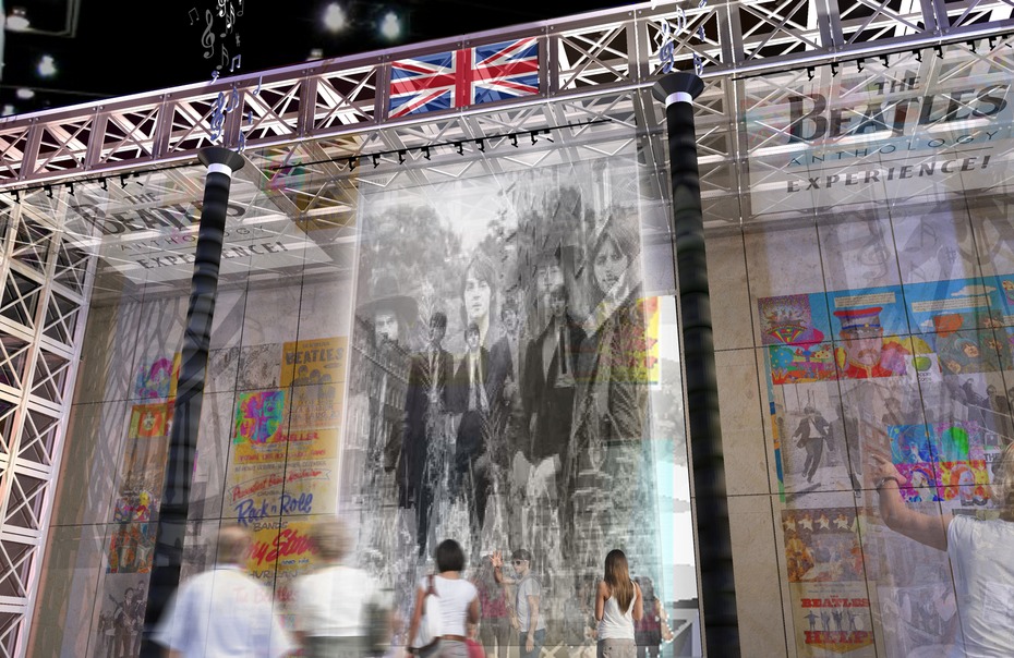 MAGICAL VIDEO PROJECTION FOG WALL EXHIBITION ENTRY